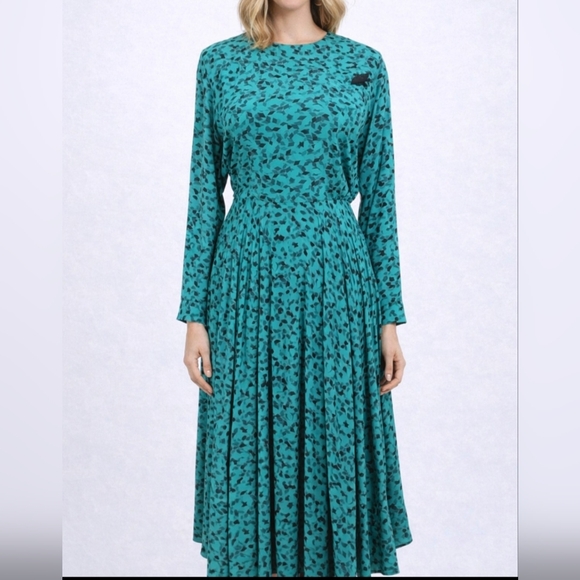 Maggy London Dresses & Skirts - VINTAGE Maggy London by Jeannene Booher 100% Silk Long Abstract Print Dress 80's